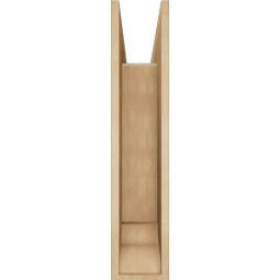 Ekena Millwork - BKTUR0756X30X36IMP01RCPR - Timberthane Faux Wood Imperial Style Bracket w/ Offset Brace, Traditional Ends, 7 1/2"W x 30"D x 36"H, Primed Tan