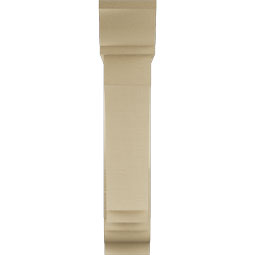 Ekena Millwork - BKTUR0756X30X38IMP01RCPR - Timberthane Faux Wood Imperial Style Bracket w/ Offset Brace, Traditional Ends, 7 1/2"W x 30"D x 38"H, Primed Tan