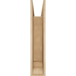 Ekena Millwork - BKTUR0756X30X38IMP01RCPR - Timberthane Faux Wood Imperial Style Bracket w/ Offset Brace, Traditional Ends, 7 1/2"W x 30"D x 38"H, Primed Tan