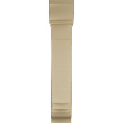 Ekena Millwork - BKTUR0756X30X42IMP01RCPR - Timberthane Faux Wood Imperial Style Bracket w/ Offset Brace, Traditional Ends, 7 1/2"W x 30"D x 42"H, Primed Tan