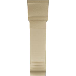 Ekena Millwork - BKTUR0756X32X32IMP01RCPR - Timberthane Faux Wood Imperial Style Bracket w/ Offset Brace, Traditional Ends, 7 1/2"W x 32"D x 32"H, Primed Tan