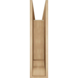Ekena Millwork - BKTUR0756X32X32IMP01RCPR - Timberthane Faux Wood Imperial Style Bracket w/ Offset Brace, Traditional Ends, 7 1/2"W x 32"D x 32"H, Primed Tan