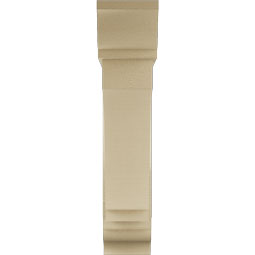Ekena Millwork - BKTUR0756X32X36IMP01RCPR - Timberthane Faux Wood Imperial Style Bracket w/ Offset Brace, Traditional Ends, 7 1/2"W x 32"D x 36"H, Primed Tan