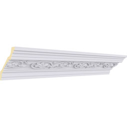 Ekena Millwork - MLD03X03X04ME - Endurathane Medway Crown Moulding, 3"H x 3 3/8"P x 4 1/2"F x 94 1/2"L, Factory Primed