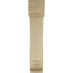 Ekena Millwork - BKTUR0756X32X38IMP01RCPR - Timberthane Faux Wood Imperial Style Bracket w/ Offset Brace, Traditional Ends, 7 1/2"W x 32"D x 38"H, Primed Tan