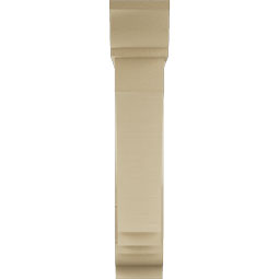 Ekena Millwork - BKTUR0756X32X40IMP01RCPR - Timberthane Faux Wood Imperial Style Bracket w/ Offset Brace, Traditional Ends, 7 1/2"W x 32"D x 40"H, Primed Tan