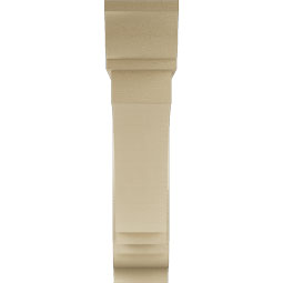 Ekena Millwork - BKTUR0756X34X34IMP01RCPR - Timberthane Faux Wood Imperial Style Bracket w/ Offset Brace, Traditional Ends, 7 1/2"W x 34"D x 34"H, Primed Tan