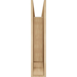 Ekena Millwork - BKTUR0756X34X38IMP01RCPR - Timberthane Faux Wood Imperial Style Bracket w/ Offset Brace, Traditional Ends, 7 1/2"W x 34"D x 38"H, Primed Tan