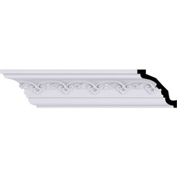 Ekena Millwork - MLD03X04X05LI - Endurathane Lisbon Crown Moulding, 3 3/8"H x 3 1/2"P x 4 7/8"F x 94 1/2"L, Factory Primed