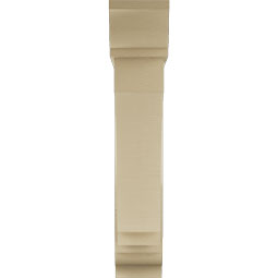 Ekena Millwork - BKTUR0756X34X40IMP01RCPR - Timberthane Faux Wood Imperial Style Bracket w/ Offset Brace, Traditional Ends, 7 1/2"W x 34"D x 40"H, Primed Tan