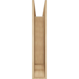 Ekena Millwork - BKTUR0756X34X40IMP01RCPR - Timberthane Faux Wood Imperial Style Bracket w/ Offset Brace, Traditional Ends, 7 1/2"W x 34"D x 40"H, Primed Tan