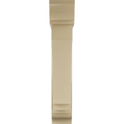 Ekena Millwork - BKTUR0756X34X42IMP01RCPR - Timberthane Faux Wood Imperial Style Bracket w/ Offset Brace, Traditional Ends, 7 1/2"W x 34"D x 42"H, Primed Tan