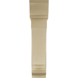Ekena Millwork - BKTUR0756X36X36IMP01RCPR - Timberthane Faux Wood Imperial Style Bracket w/ Offset Brace, Traditional Ends, 7 1/2"W x 36"D x 36"H, Primed Tan