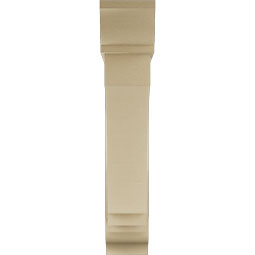 Ekena Millwork - BKTUR0756X36X40IMP01RCPR - Timberthane Faux Wood Imperial Style Bracket w/ Offset Brace, Traditional Ends, 7 1/2"W x 36"D x 40"H, Primed Tan