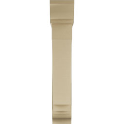 Ekena Millwork - BKTUR0756X36X44IMP01RCPR - Timberthane Faux Wood Imperial Style Bracket w/ Offset Brace, Traditional Ends, 7 1/2"W x 36"D x 44"H, Primed Tan