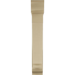 Ekena Millwork - BKTUR0756X36X48IMP01RCPR - Timberthane Faux Wood Imperial Style Bracket w/ Offset Brace, Traditional Ends, 7 1/2"W x 36"D x 48"H, Primed Tan