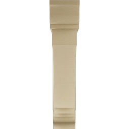 Ekena Millwork - BKTUR0756X38X38IMP01RCPR - Timberthane Faux Wood Imperial Style Bracket w/ Offset Brace, Traditional Ends, 7 1/2"W x 38"D x 38"H, Primed Tan
