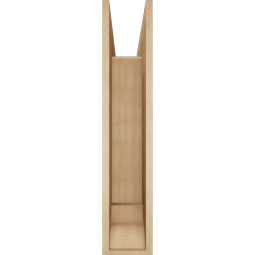 Ekena Millwork - BKTUR0756X38X38IMP01RCPR - Timberthane Faux Wood Imperial Style Bracket w/ Offset Brace, Traditional Ends, 7 1/2"W x 38"D x 38"H, Primed Tan