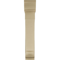 Ekena Millwork - BKTUR0756X38X44IMP01RCPR - Timberthane Faux Wood Imperial Style Bracket w/ Offset Brace, Traditional Ends, 7 1/2"W x 38"D x 44"H, Primed Tan