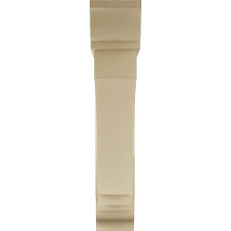 Ekena Millwork - BKTUR0756X40X40IMP01RCPR - Timberthane Faux Wood Imperial Style Bracket w/ Offset Brace, Traditional Ends, 7 1/2"W x 40"D x 40"H, Primed Tan