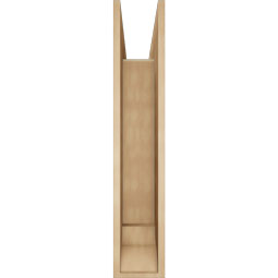 Ekena Millwork - BKTUR0756X40X40IMP01RCPR - Timberthane Faux Wood Imperial Style Bracket w/ Offset Brace, Traditional Ends, 7 1/2"W x 40"D x 40"H, Primed Tan