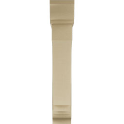 Ekena Millwork - BKTUR0756X40X44IMP01RCPR - Timberthane Faux Wood Imperial Style Bracket w/ Offset Brace, Traditional Ends, 7 1/2"W x 40"D x 44"H, Primed Tan