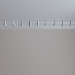 Ekena Millwork - MLD05X02X05DC - Endurathane Deco Crown Moulding, 4 3/4"H x 2 3/8"P x 5 1/4"F x 94 1/2"L, Factory Primed
