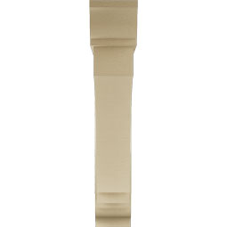 Ekena Millwork - BKTUR0756X42X42IMP01RCPR - Timberthane Faux Wood Imperial Style Bracket w/ Offset Brace, Traditional Ends, 7 1/2"W x 42"D x 42"H, Primed Tan