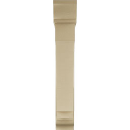 Ekena Millwork - BKTUR0756X42X48IMP01RCPR - Timberthane Faux Wood Imperial Style Bracket w/ Offset Brace, Traditional Ends, 7 1/2"W x 42"D x 48"H, Primed Tan