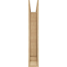 Ekena Millwork - BKTUR0756X42X48IMP01RCPR - Timberthane Faux Wood Imperial Style Bracket w/ Offset Brace, Traditional Ends, 7 1/2"W x 42"D x 48"H, Primed Tan