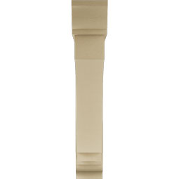 Ekena Millwork - BKTUR0756X44X44IMP01RCPR - Timberthane Faux Wood Imperial Style Bracket w/ Offset Brace, Traditional Ends, 7 1/2"W x 44"D x 44"H, Primed Tan