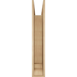Ekena Millwork - BKTUR0756X44X44IMP01RCPR - Timberthane Faux Wood Imperial Style Bracket w/ Offset Brace, Traditional Ends, 7 1/2"W x 44"D x 44"H, Primed Tan