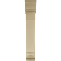 Ekena Millwork - BKTUR0756X46X46IMP01RCPR - Timberthane Faux Wood Imperial Style Bracket w/ Offset Brace, Traditional Ends, 7 1/2"W x 46"D x 46"H, Primed Tan