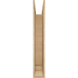 Ekena Millwork - BKTUR0756X48X48IMP01RCPR - Timberthane Faux Wood Imperial Style Bracket w/ Offset Brace, Traditional Ends, 7 1/2"W x 48"D x 48"H, Primed Tan