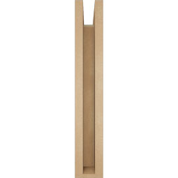 Ekena Millwork - BKTUR0352X14X22IMP05RCPR - Timberthane Faux Wood Imperial Style Bracket w/ Offset Brace, Block Ends, 3 1/2"W x 14"D x 22"H, Primed Tan