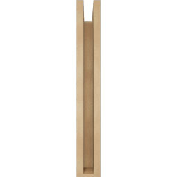 Ekena Millwork - BKTUR0352X14X26IMP05RCPR - Timberthane Faux Wood Imperial Style Bracket w/ Offset Brace, Block Ends, 3 1/2"W x 14"D x 26"H, Primed Tan