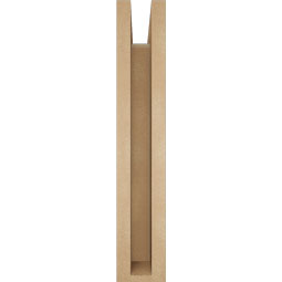 Ekena Millwork - BKTUR0352X16X20IMP05RCPR - Timberthane Faux Wood Imperial Style Bracket w/ Offset Brace, Block Ends, 3 1/2"W x 16"D x 20"H, Primed Tan