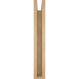 Ekena Millwork - BKTUR0352X16X24IMP05RCPR - Timberthane Faux Wood Imperial Style Bracket w/ Offset Brace, Block Ends, 3 1/2"W x 16"D x 24"H, Primed Tan