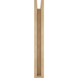 Ekena Millwork - BKTUR0352X16X28IMP05RCPR - Timberthane Faux Wood Imperial Style Bracket w/ Offset Brace, Block Ends, 3 1/2"W x 16"D x 28"H, Primed Tan