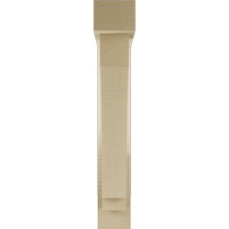 Ekena Millwork - BKTUR0352X18X22IMP05RCPR - Timberthane Faux Wood Imperial Style Bracket w/ Offset Brace, Block Ends, 3 1/2"W x 18"D x 22"H, Primed Tan