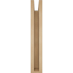 Ekena Millwork - BKTUR0352X18X22IMP05RCPR - Timberthane Faux Wood Imperial Style Bracket w/ Offset Brace, Block Ends, 3 1/2"W x 18"D x 22"H, Primed Tan