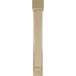 Ekena Millwork - BKTUR0352X18X26IMP05RCPR - Timberthane Faux Wood Imperial Style Bracket w/ Offset Brace, Block Ends, 3 1/2"W x 18"D x 26"H, Primed Tan