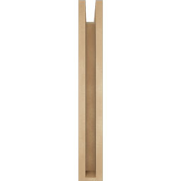 Ekena Millwork - BKTUR0352X18X26IMP05RCPR - Timberthane Faux Wood Imperial Style Bracket w/ Offset Brace, Block Ends, 3 1/2"W x 18"D x 26"H, Primed Tan
