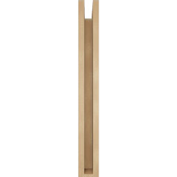 Ekena Millwork - BKTUR0352X18X30IMP05RCPR - Timberthane Faux Wood Imperial Style Bracket w/ Offset Brace, Block Ends, 3 1/2"W x 18"D x 30"H, Primed Tan