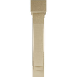 Ekena Millwork - BKTUR0352X20X20IMP05RCPR - Timberthane Faux Wood Imperial Style Bracket w/ Offset Brace, Block Ends, 3 1/2"W x 20"D x 20"H, Primed Tan