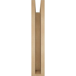 Ekena Millwork - BKTUR0352X20X20IMP05RCPR - Timberthane Faux Wood Imperial Style Bracket w/ Offset Brace, Block Ends, 3 1/2"W x 20"D x 20"H, Primed Tan