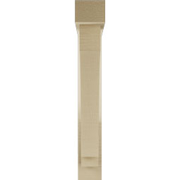 Ekena Millwork - BKTUR0352X20X24IMP05RCPR - Timberthane Faux Wood Imperial Style Bracket w/ Offset Brace, Block Ends, 3 1/2"W x 20"D x 24"H, Primed Tan