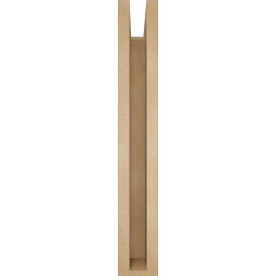 Ekena Millwork - BKTUR0352X20X24IMP05RCPR - Timberthane Faux Wood Imperial Style Bracket w/ Offset Brace, Block Ends, 3 1/2"W x 20"D x 24"H, Primed Tan