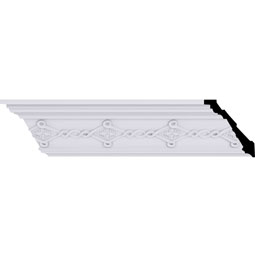 Ekena Millwork - MLD04X04X06KD - Endurathane Kendall Crown Moulding, 4 1/8"H x 3 5/8"P x 5 1/2"F x 94 1/2"L, Factory Primed