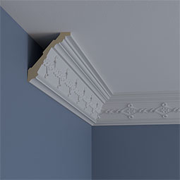 Ekena Millwork - MLD04X04X06KD - Endurathane Kendall Crown Moulding, 4 1/8"H x 3 5/8"P x 5 1/2"F x 94 1/2"L, Factory Primed